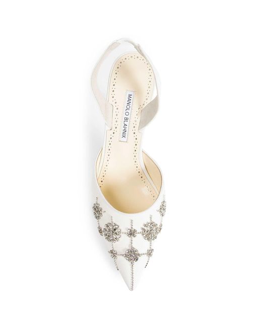 Manolo Blahnik Metallic Ralyne Pumps
