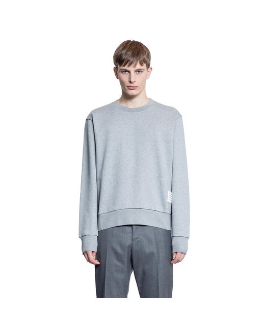 Thom Browne Blue Loopback Stripe Sweatshirt for men