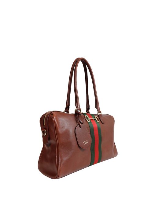Gucci Red Borsetto Large Boston Bag
