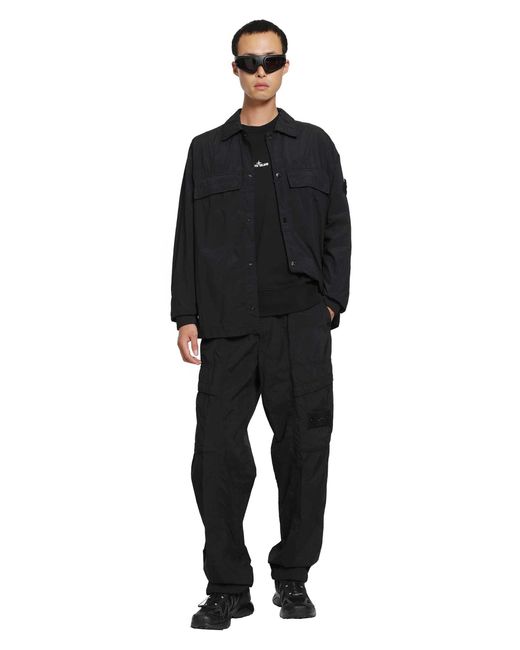 Stone Island Black 3100026 Cargo Pants for men