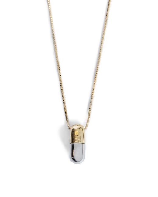 Miu Miu White Pill Necklace