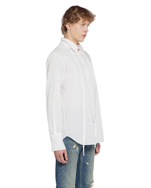 Ann Demeulemeester White Elgar Standard Shirt for men