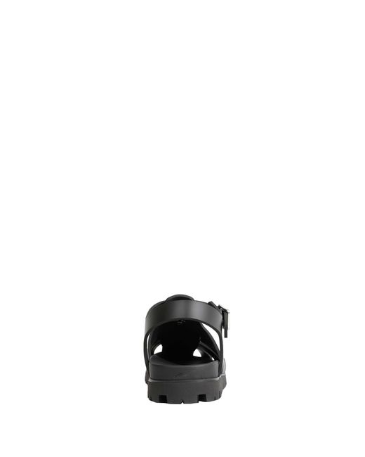 Prada Black Rubber Fisherman Sandals for men