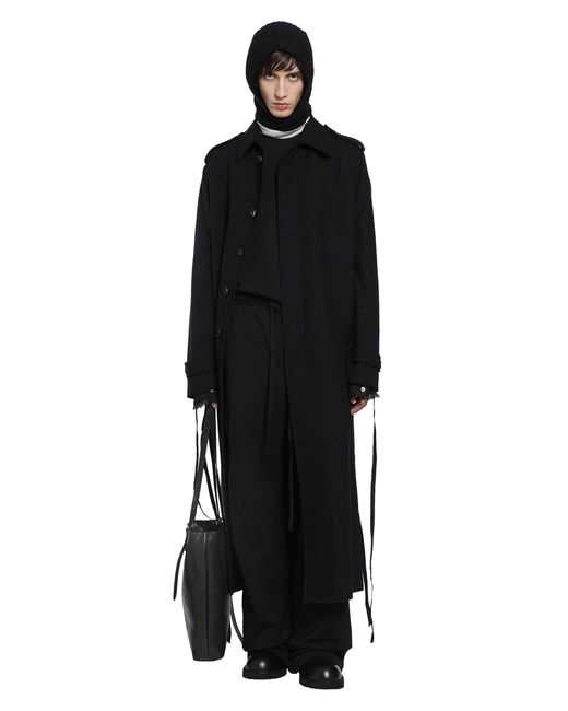 Ann Demeulemeester Black Wilmer Coat for men