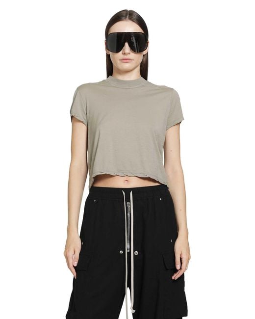 Rick Owens Gray Tower Cropped Small Level T-Shirt