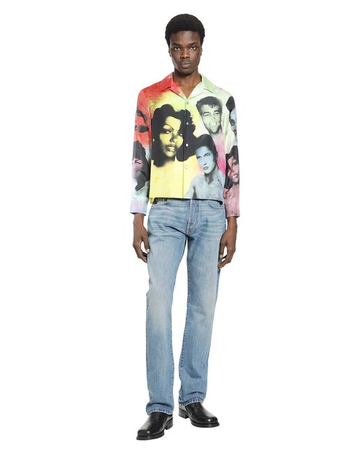 Versace Blue Straight Jeans for men