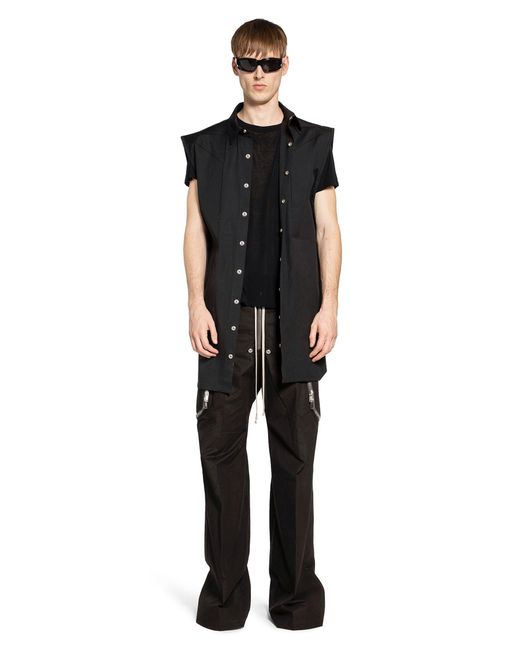 Rick Owens Black Temple Jumbo Sl Outshirt for men