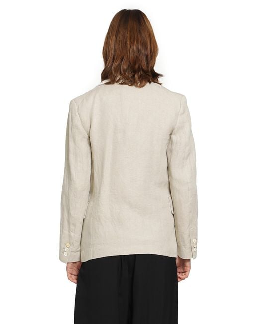 Comme des Garçons Natural Deconstructed Linen Blazer