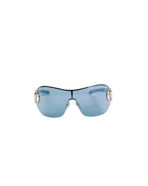 Gucci Blue Frameless Mask Sunglasses