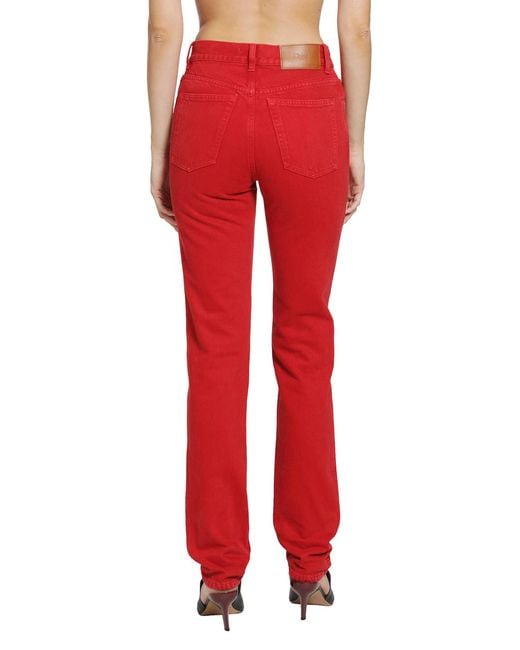 Chloé Red High-Rise Skinny Jeans