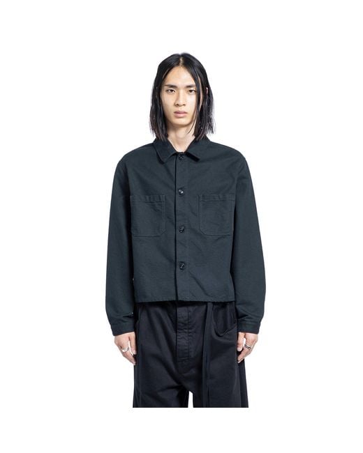 Ann Demeulemeester Blue Juel Boxy Overshirt for men