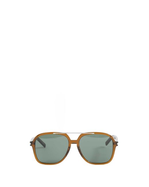 Saint Laurent Green Aviator Sunglasses for men