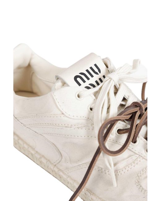 Miu Miu White Gymnasium Sneakers