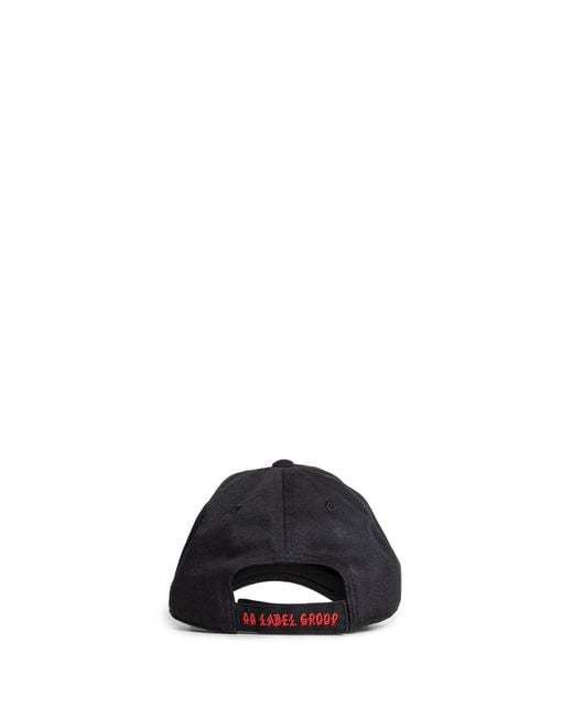 44 Label Group Red Front Row Cotton Gabardine Cap for men
