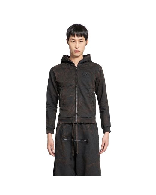 JORDANLUCA Black Absorber Hoodie for men
