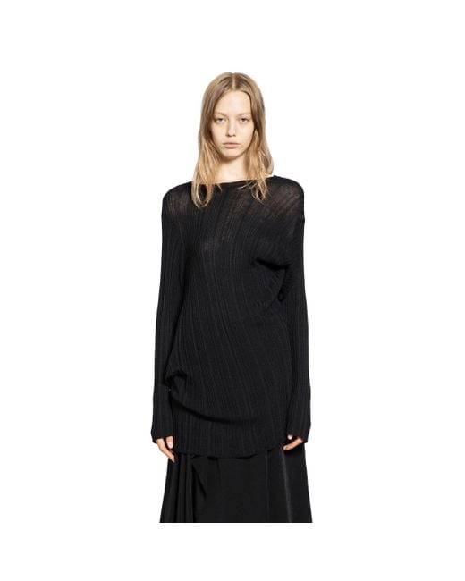 Yohji Yamamoto Black Tuck Detail Blouse
