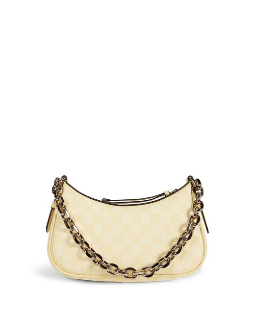 Gucci Natural Gg Emblem Small Shoulder Bag