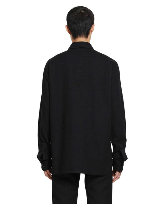 Rick Owens Black Temple Work Shirt for men