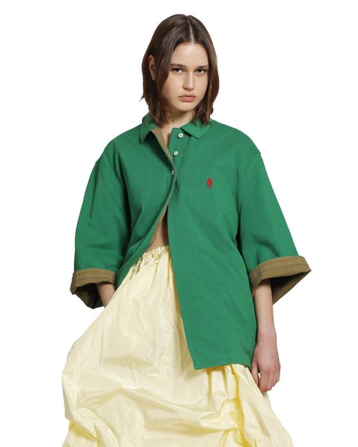 Prada Green Old Piqué Blouson Jacket