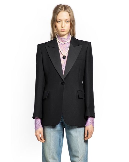 Valentino Black Crepe Couture Blazer