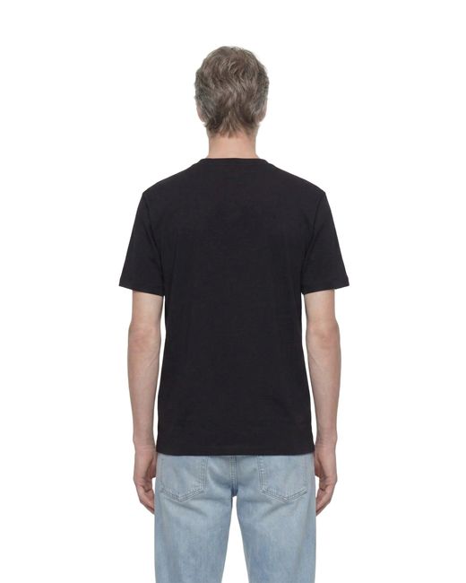 Emporio Armani Black Pima-Jersey Logo T-Shirt for men