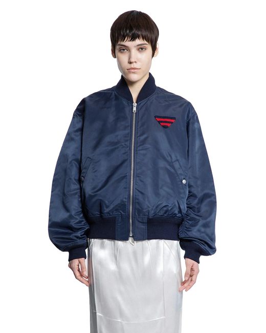 Prada Blue Nylon Twill Bomber