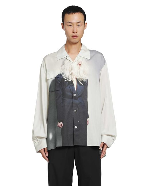 Undercover Gray Cindy Sherman Rayon Shirt for men
