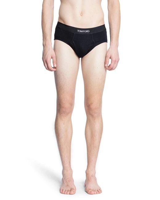Tom Ford Blue Cotton Stretch Jersey Briefs for men