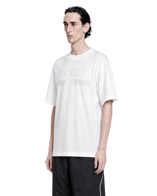 Gucci White Interlocking G Web T-Shirt for men
