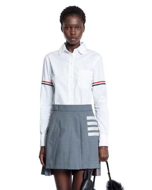 Thom Browne White Oxford Armband Classic Shirt