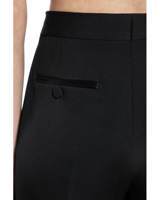 Tom Ford Black Grain De Poudre Wool Tuxedo Trousers
