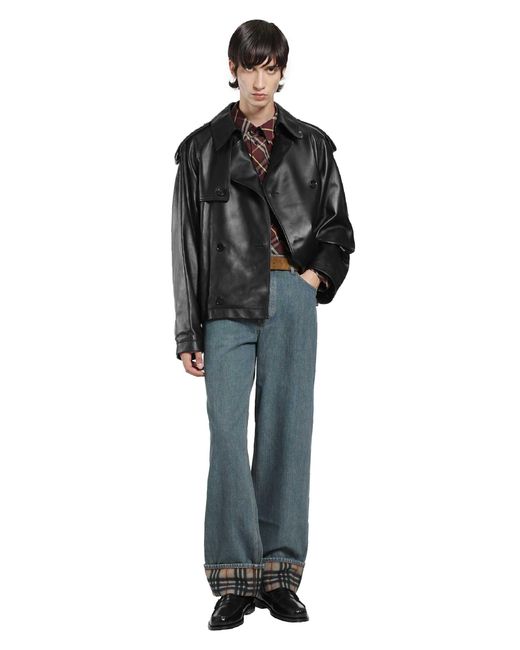 Burberry Red Classic Fit Check Cotton Shirt for men