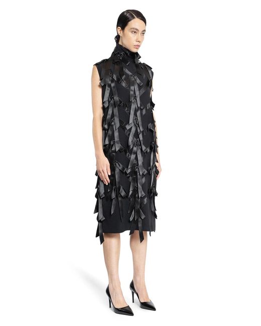 Prada Black Sablé Dress With Bows