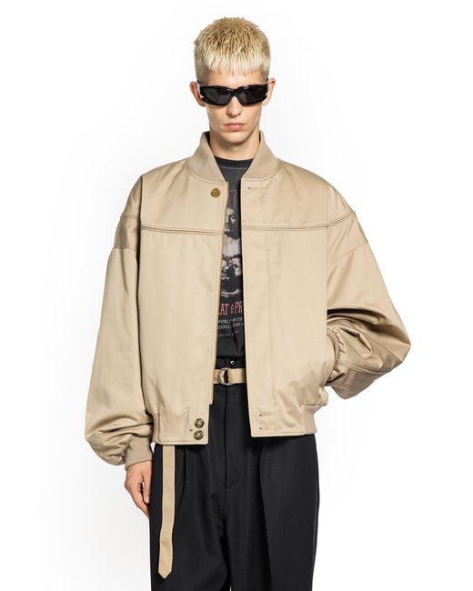 Willy Chavarria Natural Gas Station Quilted Bomber Jacket for men