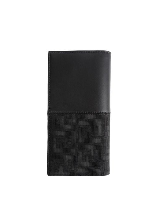 Fendi Black Continental Jacquard Wallet for men