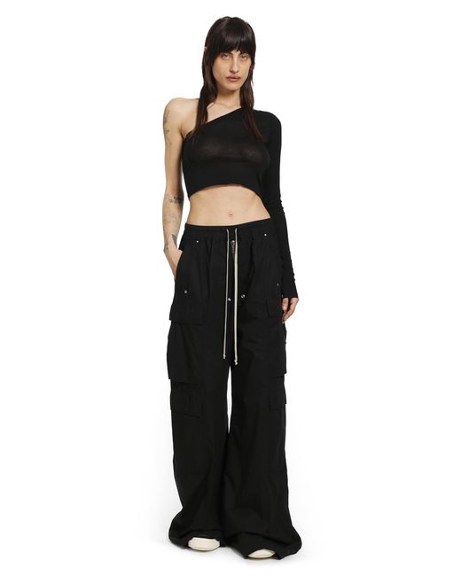 Rick Owens Black Temple Double Cargo Jumbo Belas