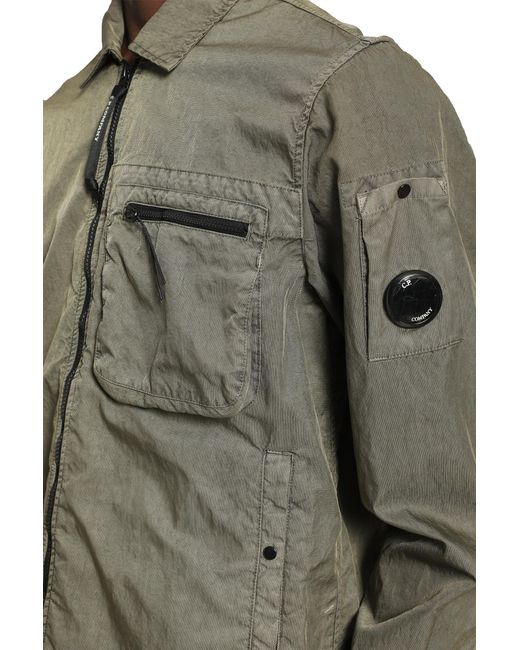 C P Company Green Panama-R Overshirt for men