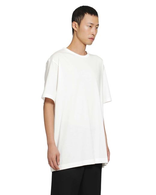 Yohji Yamamoto White Soft Single Jersey Ss Tee for men