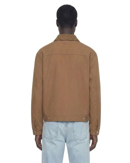 Gucci Brown Heavy Cotton Canvas Overshirt for men