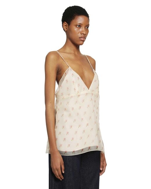 Khaite White Timy Printed Camisole