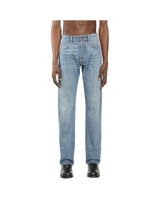 Versace Blue Straight Jeans for men