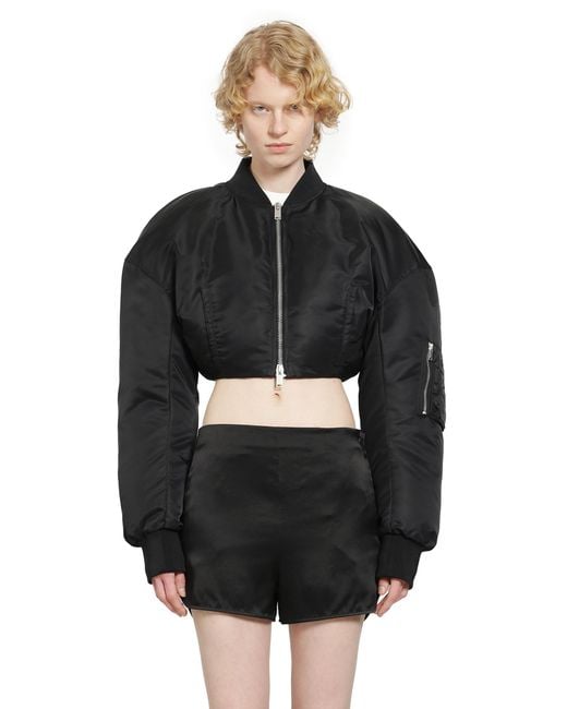NVL-GARDE Black Cropped Bomber