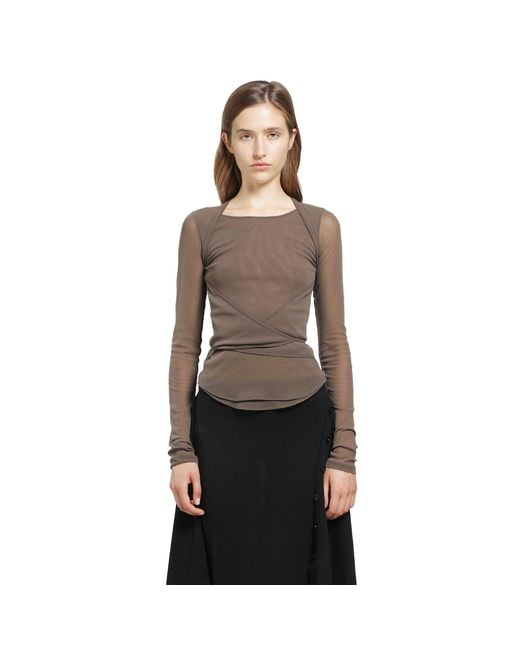 Lemaire Brown Ballerina Knotted Top