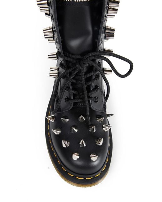 Junya Watanabe Dr. Martens Leather Lace-Up Boots in Black | Lyst