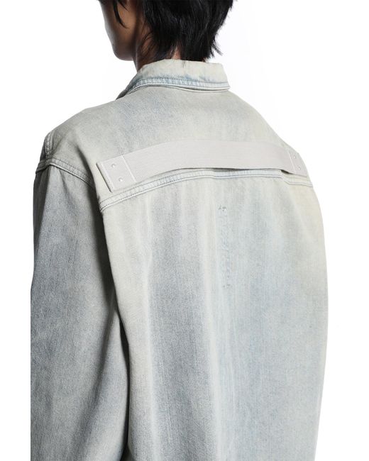 Rick Owens Gray Concordians Jumbo Outershirt for men