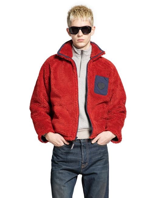 Human Made Red Fleece Jacket for men