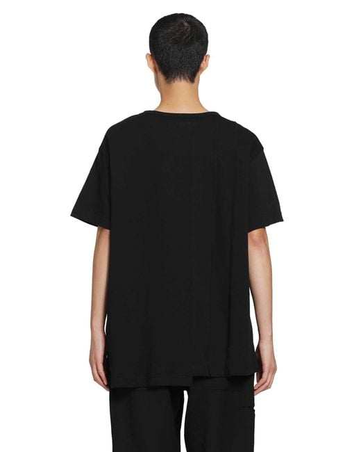 Yohji Yamamoto Black Vertical Panel Short Sleeve Tee for men