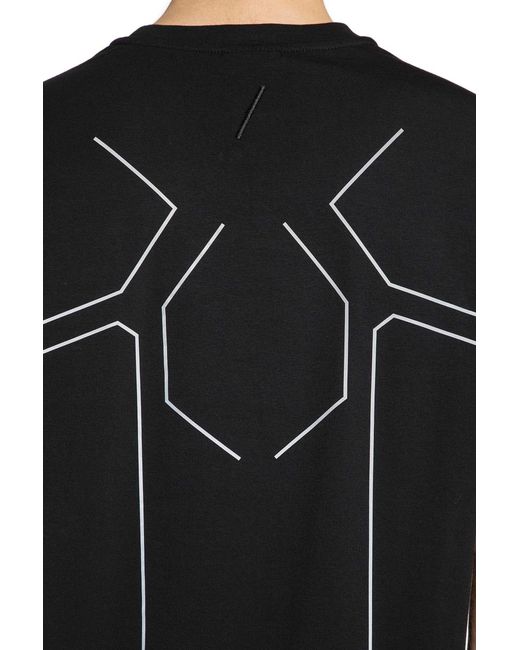 Thom Krom Black Printed Back T-Shirt for men