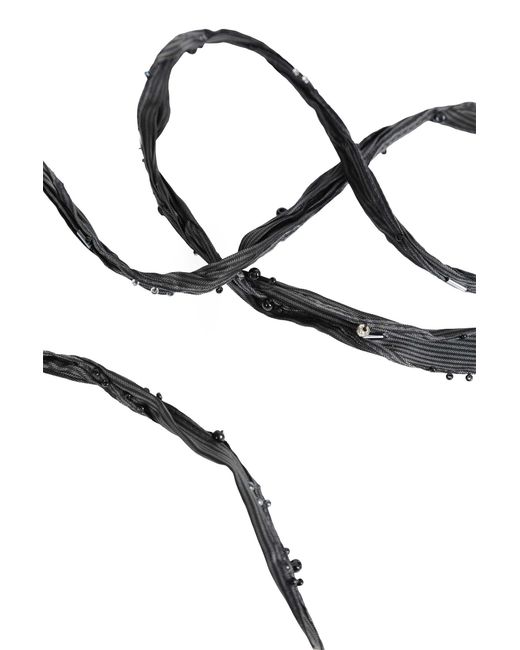 SALON C. LUNDMAN Black Glass Bead Necklace for men