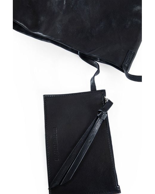 Ann Demeulemeester Blue Vintage Lux Grained Leather